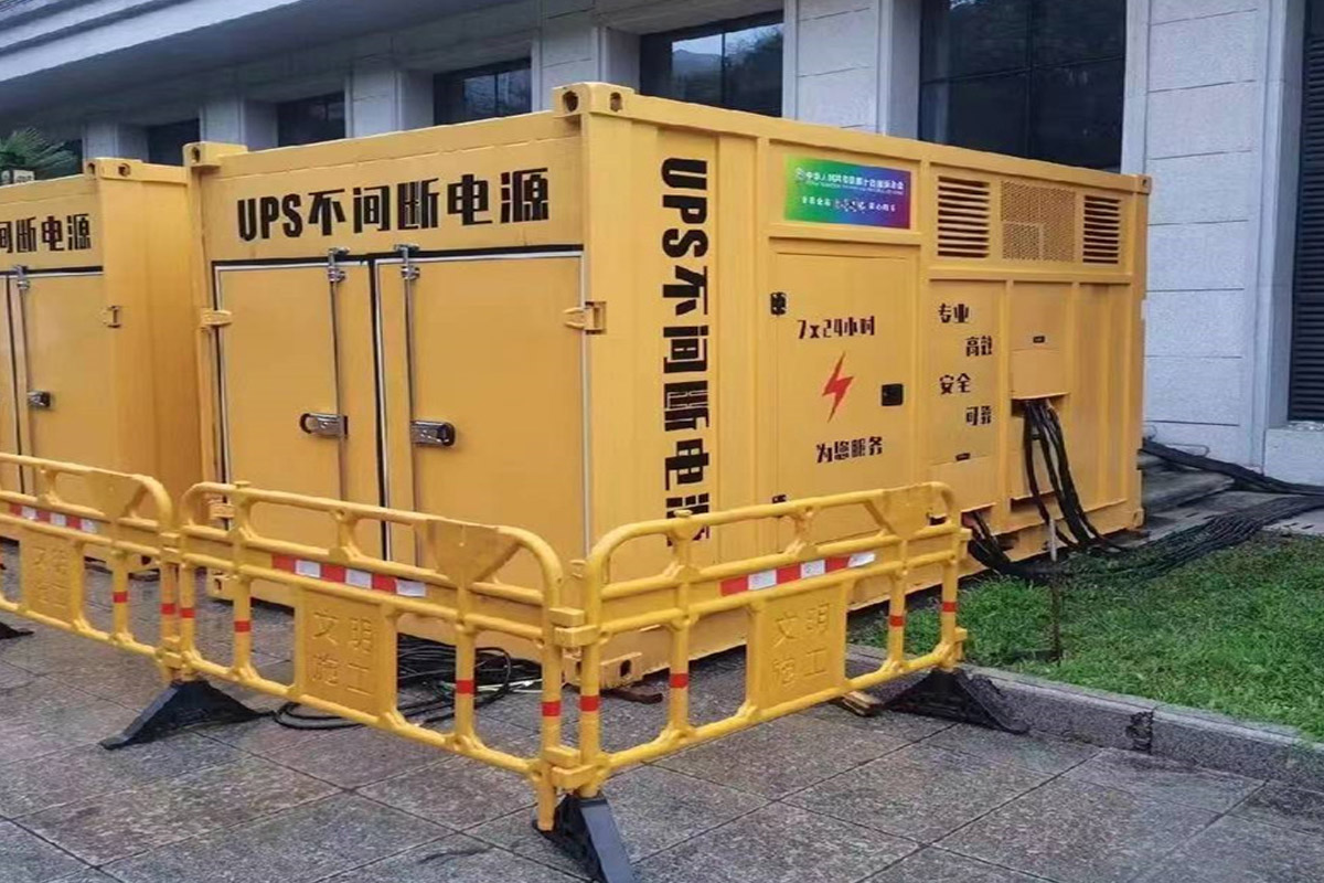 紫阳发电机租赁施工现场
